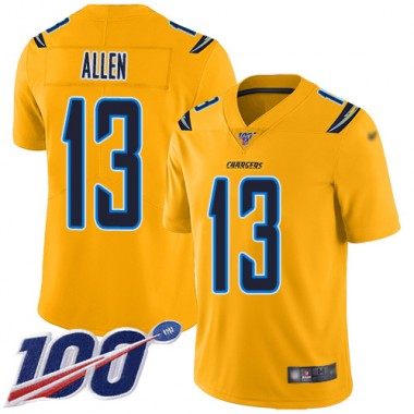 Los Angeles Chargers NFL Football Keenan Allen Gold Jersey Men Limited 13 100th Season Inverted Legend